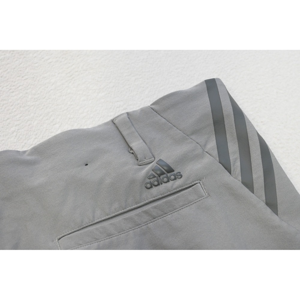 Adidas Golf Shorts Mens 38 Gray 3-Stripe Performance Activewear Excellent